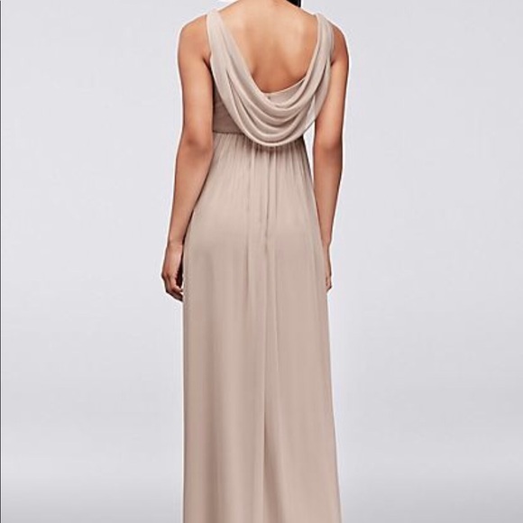 REDUCED- Long Mesh Dress w/Cowl Back - Picture 3 of 6